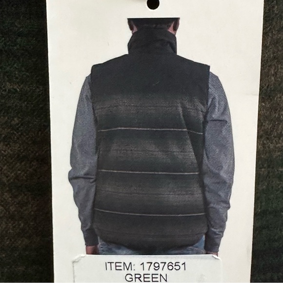 Pendleton Men’s M/L Wool Blend Vest • Black Green • NWT - Picture 10 of 12